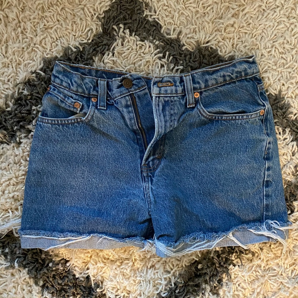 Vintage denim high waisted shorts